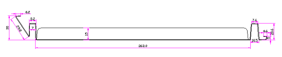 货架层板截面图